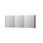 INK SPK1 armoire de toilette – 160 x 60 x 14 cm – 3 portes, portes-miroir double face – Chêne Naturel mat SW493904