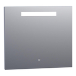 Saniclass Spiegel - 80x70cm - verlichting - aluminium SW278168