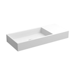 Clou Mini Wash Me lave-mains 45x19cm pré-percé trou de robinet à droite Aluite Blanc mat SW9321