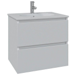 Adema Chaci Ensemble de meuble - 80x46x55cm - 1 vasque avec - 1 trou de robinet - 2 tiroirs - blanc mat SW721298