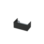 INK Wastafelonderkast - 80x45x35cm - 1 lade - greeploos - MDF lak - Antraciet mat SW157926