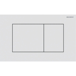 Geberit Sigma40 bedieningsplaat - 2-toets spoeling - extra dun - vierkante knoppen - RVS - easy to clean - mat wit SW1237103