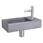 Differnz Force pack lave-mains – 40 x 22 x 8 cm – béton gris – robinet droit chromé SW373246