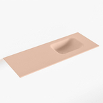 Mondiaz LEX Fontaine - 80x30x0.9cm - vasque droite - sans trous de robinet - pour meuble de toilette - Solid surface - Rosee SW1025985