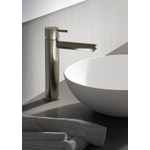 Hotbath Cobber mitigeur de lavabo moyen avec bec droit sans bonde nickel brossé SW73545