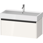 Duravit ketho 2 meuble sous lavabo avec 1 tiroir 98.4x46x44cm avec poignée anthracite blanc brillant SW772321