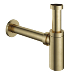 Hotbath Mate Wastafelsifon rond - geborsteld messing goud SW74428