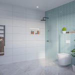Fortifura Galeria Inloopdouche - glas - 50x200cm - 8mm - nano - blind - inbouw profiel - mat glas (helder) SW1170638