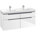 Villeroy & Boch Subway 2.0 meuble sous-lavabo - 128.7x59x44.9cm - glossy white SW118776