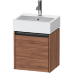 Duravit Ketho.2 Wastafelonderbouwkast - met 1 deur - 43.4x33.8x44cm rechts - met greep antraciet - noten mat SW773116