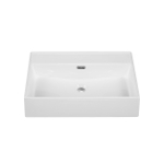 Saniclass Levina Meuble lavabo - 80.5x47x12cm - trop-plein - 1 lavabo - sans trou de robinet - céramique - blanc brillant SW1382545
