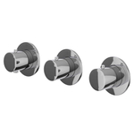 IVY Bond Élément de finition - pour mitigeur thermostatique encastré - 2 robinets d'arrêt - symmetry - rosaces rondes - Chrome SW1031049