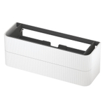 INK Concept R Meuble sous-lavabo - 140x45x52cm - 2 tiroirs - poignées en saillie - fraisé - angles arrondis - MDF laqué - blanc mat SW1405441