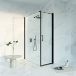 Fortifura Galeria Douchecabine - 60x140x200 - Profiel veiligheidsglas - antikalk - mat zwart SW1444103
