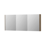 INK SPK2 spiegelkast – 180x74x14 cm – 3 deuren, dubbelzijdige spiegeldeuren – Zuiver Eiken mat SW440328