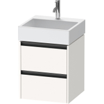 Duravit Ketho 2 meuble sous-lavabo - 2 tiroirs - 48.4x46x54.9cm - poignées anthracite - blanc super mat SW772248