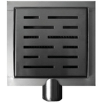 Wiesbaden 3e génération bonde de douche avec bride et sortie latérale 15 x 15 cm inox SW20693