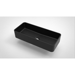 Arcqua Case vasque à poser - 60x26cm - Rectangulaire - Marbre de synthèse Noir Mat SW767331