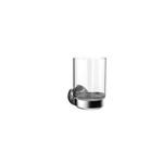 Emco Round Glashouder - met glas - wandmontage - chroom/kristal helder glas SW452871