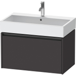 Duravit Ketho 2 wastafelonderbouwkast met 1 lade 78.4x46x44cm met greep antraciet grafiet supermat SW772962