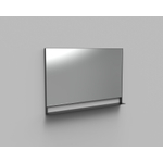 Arcqua Reflect miroir avec tablette aluminium 120x80cm noir mat SW374529