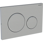 Geberit Sigma20 bedieningsplaat - 2-toets spoeling - rond - vergr.geborsteld rvs/gepolijst/geborsteld - dualflush - geborsteld rvs SW63527
