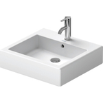 Duravit Vero Opbouwwastafel - geslepen - met kraangat - met overloop - 50x47cm - met wondergliss - inclusief bevestiging - wit 0292801