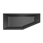 Xenz Society Baignoire d'angle - 180x80x48 - bonde Centrale - Gauche - Compact - acrylique - ebony SW103194