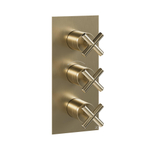 Crosswater MPRO Crosshead Robinet encastré - sans élément encastré - 3 poignées brossé - laiton SW1407036