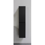 Basic Line Bella hoge kast greeploos 2 deuren 145x30x30cm zwart mat Flat Pack SW538999