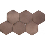 Dune Materia Mosaics Mozaiektegel 16.2x28cm Icon Copper Hexagon 4mm Mat/glans copper SW798684