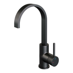 Brauer Black carving Mitigeur de lavabo sur plage - haut - pivotant - levier long et fin carving - noir mat SW716134