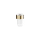 Crosswater Velo Bekerhouder - 11x8.4x6.9cm - met beker - geborsteld messing (goud) SW1176208