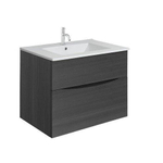 Crosswater Glide II Wastafelonderkast - 70x45x52cm - 2 lades - greeploos - softclose - steelwood (hout) SW670243