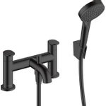 Hansgrohe Vernis Robinet de baignoire 2 trous bord de baignoire avec ensemble douchette noir mat SW651473