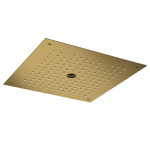 Hotbath Mate Hoofddouche Inbouw - hoofddouche vierkant - 38x38cm - met Waterpilaar - PVD - geborsteld messing (goud) SW677736