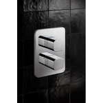 Crosswater Atoll Crossbox afbouwdeel - 2500 - met 3 functies - zonder inbouwdeel - thermostatisch - hoogglans chroom SW451339