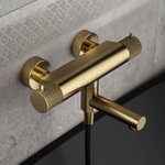 Hotbath Cobber X Thermostatische badmengkraan - PVD - geborsteld messing (goud) SW440730