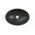 Arcqua Prince lavabo 49x34cm ovale marbre noir mat SW538254