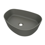 Arcqua Rocker vasque - 50x37x13cm - à poser - droite - organique - marbre coulé béton mat SW927803