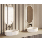 Riho Catching Waves vasque - 61x38cm - solid surface - ovale - mat blanc SW1185423