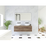 HR badmeubelen Matrix 3D Ensemble de meuble de salle de bains 140cm 2 tiroirs sans poignée avec profil de préhension en couleur Charleston avec plan de dessus charleston SW857144