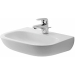 Duravit D-code Fontein - 45x34cm - 1 kraangat - zonder overloop - wit SW117180