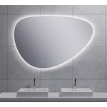 Wiesbaden Uovo Miroir 120cm asymétrique avec chauffe miroir et éclairage LED autour à intensité réglable SW484786