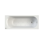 Riho Easypool Baignoire Balnéo - 170x70cm - airo réglage pneumatique gauche - avec piétement et vidage - blanc brillant SW1116790