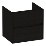 BRAUER Adore ensemble de meuble - 60x58.5x45.5cm - 1 lavabo - 1 trou de robinet - 2 tiroirs à fermeture douce - sans poignée - 1 découpe pour le siphon - Bois Noir SW1233541