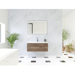 HR Matrix ensemble de meubles de salle de bain 3d 100cm 1 tiroir sans poignée avec bandeau de poignée couleur charleston avec lavabo djazz 1 trou pour robinet blanc SW857076