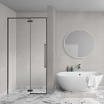 Aqua Vista Oria Linea nisdeur - 70x200cm - incl. montageset - Mat zwart SW1244031