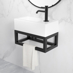 Wiesbaden Nick cadre pour vasque 395 x 150 x 215 mm mat noir SW1210947