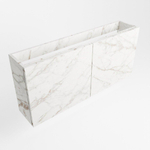 Mondiaz FOWY fonteinonderkast - 110x22x50cm - 2 deuren - push to open - softclose - Carrara SW1016958